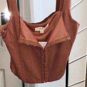 Corset crop tank top
